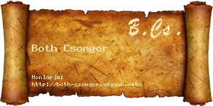 Both Csongor névjegykártya