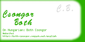 csongor both business card